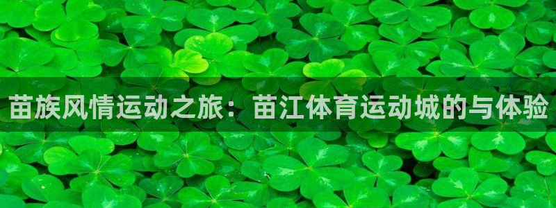 哈哈体育：苗族风情运动之旅：苗江体育运动城的与体验